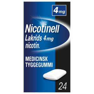 Nicotinell Lakrids 4 mg 24 stk Medicinsk tyggegummi