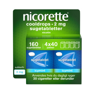 Nicorette Cooldrops 2 mg 160 stk Sugetabletter