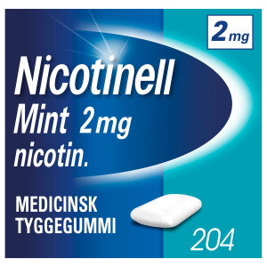 Nicotinell Mint 2 mg 204 stk Medicinsk tyggegummi