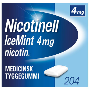 Nicotinell IceMint 4 mg 204 stk Medicinsk tyggegummi