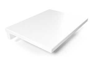 ABC MEUBLES Comodino sospeso in legno -  Bianco