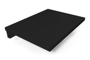 ABC MEUBLES Table de chevet suspendue bois - Noir