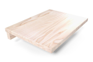 ABC MEUBLES Comodino sospeso in legno -  Legno Grezzo (senza vernice)