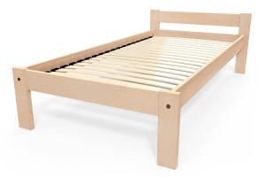 ABC MEUBLES Bett 90x190 Simply aus Buche - Roh (ohne Lack)