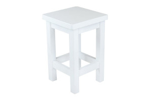 ABC MEUBLES Sgabello legno destro -  Bianco