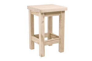 ABC MEUBLES Sgabello legno destro -  Legno Grezzo (senza vernice)