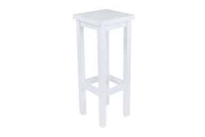 ABC MEUBLES Sgabello alto in legno -  Bianco