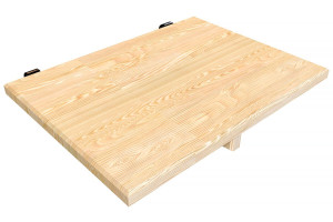 ABC MEUBLES Comodino sospeso in legno con ganci -  Legno Grezzo (senza vernice)