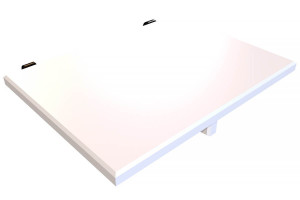 ABC MEUBLES Comodino sospeso in legno con ganci -  Bianco