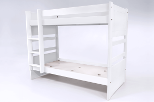 ABC MEUBLES Etagenbett 2 Sitzer 90x190 teilbar Holz Duo - Weiß