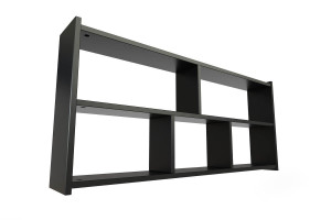 ABC MEUBLES Etagère suspendue largeur 120cm en bois pour lit mezzanine - Noir