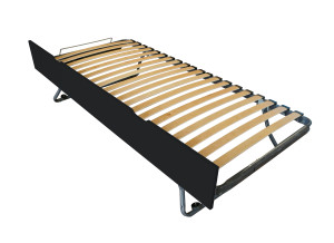 ABC MEUBLES Schubladenbett 80x190 aus massiver Kiefer - Schwarz