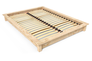 ABC MEUBLES Solido Futonbett 140x190 aus Massivholz - Roh (ohne Lack)