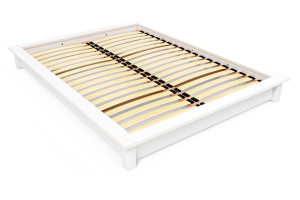 ABC MEUBLES Solido Futonbett 140x200 aus Massivholz - Weiß