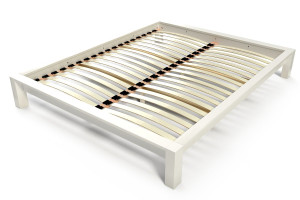 ABC MEUBLES Holzbett King Solid 140x190 - Weiß