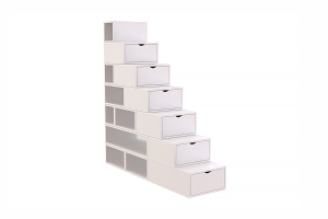 ABC MEUBLES Scaffale a scala 175 cm -  Bianco