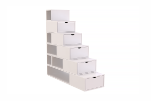 ABC MEUBLES Scaffale a scala 150 cm -  Bianco