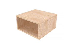 ABC MEUBLES Cubo portaoggetti 50x50 cm -  Legno Grezzo (senza vernice)