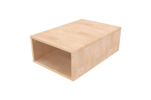ABC MEUBLES Cubo portaoggetti 75x50 cm -  Legno Grezzo (senza vernice)