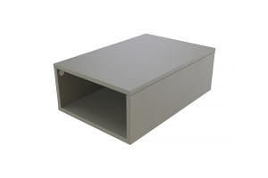 ABC MEUBLES Cube de rangement bois 75x50 cm - Gris