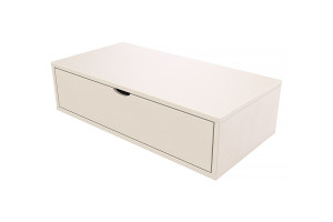 ABC MEUBLES Aufbewahrungswürfel Holz 100x50 cm + Schublade - Weiß