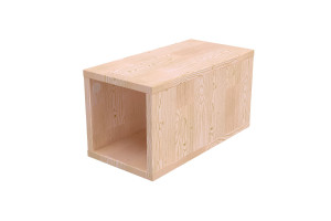 ABC MEUBLES Cubo portaoggetti 25x50 cm -  Legno Grezzo (senza vernice)