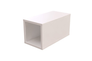 ABC MEUBLES Cubo portaoggetti 25x50 cm -  Bianco