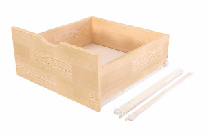 ABC MEUBLES Cassetto in legno per cubo 50 e 75 -  Legno Grezzo (senza vernice)