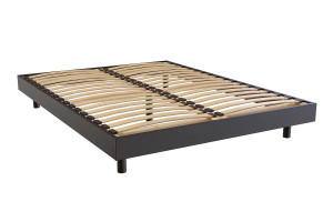 ABC MEUBLES Lattenrost 140x200 Kit France aus Massivholz - Schwarz