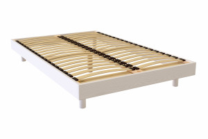 ABC MEUBLES Rete a doghe 120x190 di legno Kit France -  Bianco