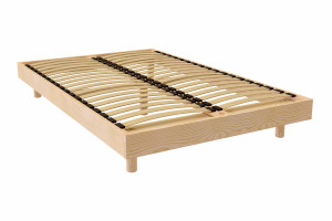 ABC MEUBLES Lattenrost 120x190 cm Kit France aus Massivholz - Roh (ohne Lack)