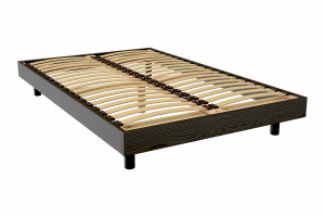 ABC MEUBLES Lattenrost 120x190 cm Kit France aus Massivholz - Schwarz