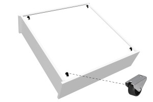 ABC MEUBLES Bett mit Schublade 90x190 Malo - Weiß