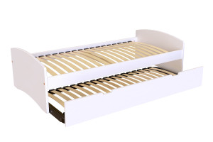 ABC MEUBLES Letto estraibile 80x200 Happy de pino massiccio -  Bianco