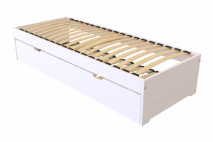 ABC MEUBLES Letto estraibile 70x190 Malo in legno -  Bianco