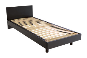 ABC MEUBLES Einzel Lattenrost mit Kopfteil – 90x200 - Schwarz