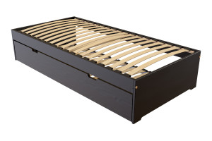 ABC MEUBLES Ausziehbett 80x190 Malo aus Massivholz - Schwarz