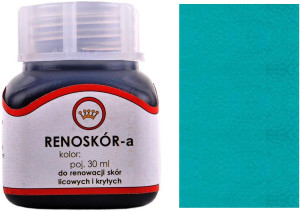 RENOSKÓR FARBA DO SKÓR LICOWYCH I KRYTYCH 30 ml - 60 KOLORÓW / G10-01 TURKUSOWY 40