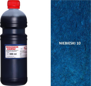 RENOSKÓR FARBA DO RENOWACJI ZAMSZU NUBUKU I WELURU 250 ML - ŻÓŁTY / G12-98 NIEBIESKI 500 ML