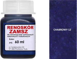 RENOSKÓR FARBA DO RENOWACJI ZAMSZU NUBUKU I WELURU 500 ML - ŻÓŁTY / G13-05 CHABROWY 60 ML