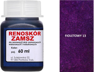 RENOSKÓR FARBA DO RENOWACJI ZAMSZU NUBUKU I WELURU 500 ML - ŻÓŁTY / G13-05 FIOLETOWY 60 ML