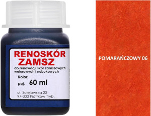 RENOSKÓR FARBA DO RENOWACJI ZAMSZU NUBUKU I WELURU 500 ML - ŻÓŁTY / G13-05 POMARAŃCZOWY 60 ML