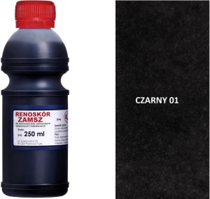RENOSKÓR FARBA DO RENOWACJI ZAMSZU NUBUKU I WELURU 500 ML - ŻÓŁTY / G13-05 CZARNY 250 ML