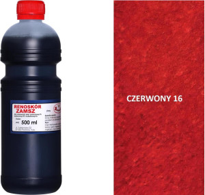RENOSKÓR FARBA DO RENOWACJI ZAMSZU NUBUKU I WELURU 500 ML - ŻÓŁTY / G13-05 CZERWONY 500 ML