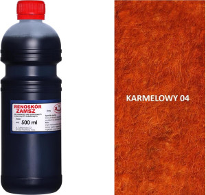 RENOSKÓR FARBA DO RENOWACJI ZAMSZU NUBUKU I WELURU 500 ML - ŻÓŁTY / G13-05 KARMELOWY 500 ML