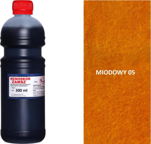 RENOSKÓR FARBA DO RENOWACJI ZAMSZU NUBUKU I WELURU 500 ML - ŻÓŁTY / G13-05 MIODOWY 500 ML