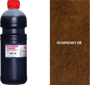 RENOSKÓR FARBA DO RENOWACJI ZAMSZU NUBUKU I WELURU 500 ML - ŻÓŁTY / G13-05 OLIWKOWY 500 ML