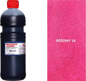 RENOSKÓR FARBA DO RENOWACJI ZAMSZU NUBUKU I WELURU 500 ML - ŻÓŁTY / G13-05 RÓŻOWY 500 ML
