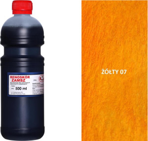 RENOSKÓR FARBA DO RENOWACJI ZAMSZU NUBUKU I WELURU 500 ML - ŻÓŁTY / G13-05 ŻÓŁTY 500 ML