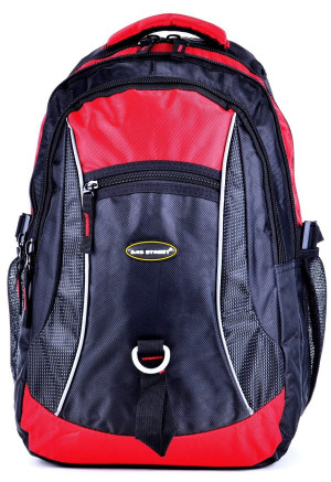 G4-14 PLECAK CZARNO - CZERWONY BAG STREET